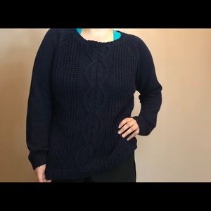 Navy Blue Knit Sweater